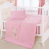 贝贝帕克 宝宝被子被枕芯四件套婴儿床可拆洗被子枕头 522413(粉色 100*130)