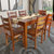 木巴餐桌椅组合 现代中式 4人6人家用长方形饭桌实木餐桌椅组合小户型(CZ185+YZ375(一桌四椅） 默认)