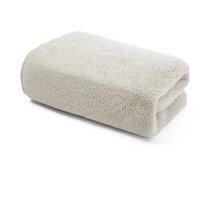 洁丽雅珊瑚绒素色毛巾家用洗澡洗脸面巾(【单条装】灰色)