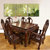 红木家具红木餐桌实木饭桌长方形一桌六椅组合简欧小叶红檀木