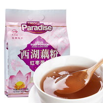 天堂西湖藕粉杭州特产红枣莲子速溶即冲即食早餐代餐粉480g袋装 佳藕润人居家常备
