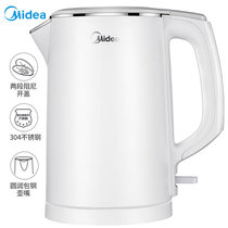 美的（Midea）WHJ1512e电水壶 304不锈钢电热水壶 双层防烫烧水壶（MK-HJ1512）Midea