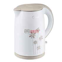 美的（Midea）WH517E2b 电热水壶（1.7L大容量 双层保温防烫 食品级不锈钢无缝内胆 自动断电 一体防尘盖）