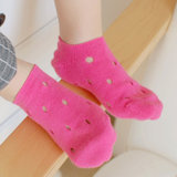 春夏宝宝袜子0-1-3岁薄款棉镂空糖果色婴儿网眼船袜儿童洞洞袜(玫红色 L码)