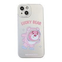 创意冰维尼适用于苹果13pro手机壳卡通11冰草莓熊iPhone12保护套XR(草莓熊保护套 苹果13)