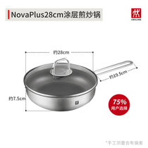 双立人Nova Plus28cm煎锅平底锅不粘锅家用24cm煎蛋锅煎饼锅具(Nova Plus 28cm不粘煎炒锅 默认版本)