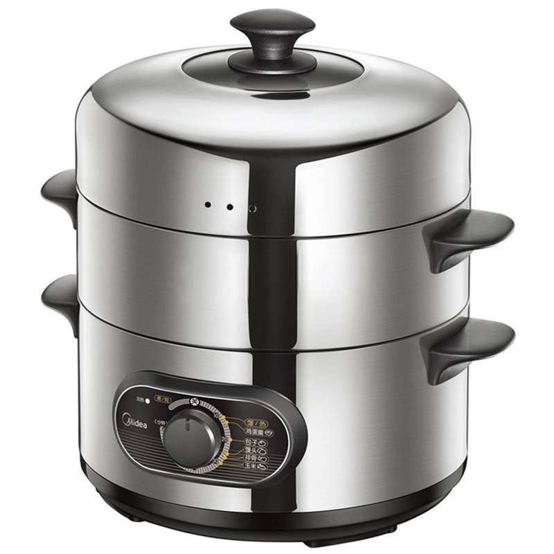 美的midea电蒸锅syh2821双层蒸锅不锈钢多功能