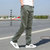 BEBEERU多袋裤工装裤纯色裤男长裤潮直筒加肥大码休闲男户外裤子 AT(XL AT2228-灰绿)