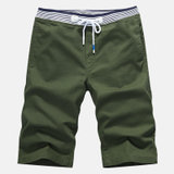 夏季薄款男士修身7分韩版直筒七分裤 男式大口袋休闲短裤(8023军绿 XXXXL)