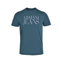 ARMANI JEANS阿玛尼男士时尚字母圆领短袖T恤 3Y6T22 6J00Z(绿色 XXL)