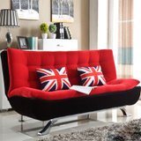 伊维雅多功能沙发床折叠沙发床1.2米双人布艺可拆洗现代简约沙发床小户(红色 1.2米宽*1.9长)