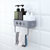创意免打孔卫生间置物架子厨房塑料墙上壁挂厕所洗手间杂物收纳架(1个装)(灰色)
