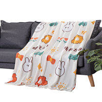 凯诗风尚法兰绒毛毯办公室可爱印花空调午睡毯子居家沙发盖毯(晴朗兔)