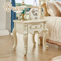 拉斐曼尼 GFB002 卧室家具高端欧式床头柜象牙白色实木床边柜收纳抽屉柜(象牙白)