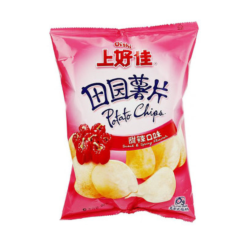 上好佳 田园薯片(甜辣味) 90g/袋