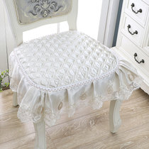 欧式加大餐椅垫椅套防滑餐桌布艺蕾丝四季通用垫中式凳子椅子坐垫(透明)