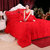 婚庆四件套 全棉大红色 床品4件套 100%纯棉床单被套婚庆床上用品(伊人有约 1.5m/1.8m床通用)