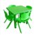 京好 孩童学习桌椅 幼儿园课桌套装 宝宝写字桌子套装升降餐桌B28(绿色方桌 可以升降)第2张高清大图