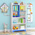 简约儿童书柜实木落地书架家用玩具置物架简易学生收纳储物柜子(5层80长无门白色【送货到家】)