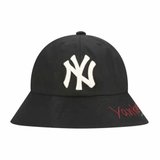 MLB NY刺绣玫瑰黑色渔夫帽32CPHF-50L均码黑 百搭