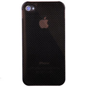 奥迪嘉（odja）iPhone4 iJ-H12手机保护壳格纹超薄（灰黑）