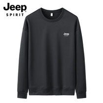 Jeep男士秋冬款套头卫衣JPCS0321F(黑色 M)