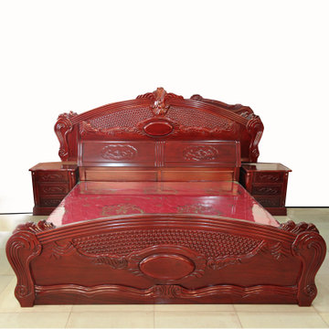 8米大床非洲红花梨木【图片 价格 品牌 报价】-国美