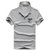 夏装新款战地吉普AFS JEEP纯棉弹力翻领短袖T恤衫79865男半袖polo(灰色 3XL)
