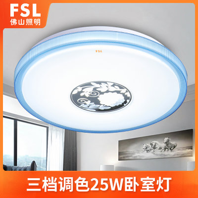 FSL佛山照明 LED吸顶灯卧室小书房纤薄简约时尚三段调色25W圆形灯花韵(花韵蓝25W 三段调色 直径41cm) FSL佛山照明 LED吸顶灯卧室小书房纤薄简约时尚三段调色25W圆形灯花韵(花韵蓝25W 三段调色 直径41cm)