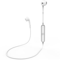 无线重低音蓝牙耳机4.1 运动带夹领耳塞式手机听歌通用耳麦(银白色)