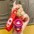 卡通熊猫宇航员钥匙扣网红创意精致女太空人公仔玩偶钥匙包包挂件(红色宇航员女孩【1个装】)