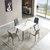 富莱克岩板轻奢餐桌现代简约家用小户型长方形经济型北欧餐桌椅组合[88餐台+308F餐椅](白色餐桌)