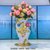 欧式陶瓷花瓶客厅电视柜餐桌插花家居装饰品室内创意白色天鹅摆件(扁口花瓶+粉玫瑰2束)