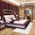乔林曼兰 简约现代双人床皮床(紫白 1.8×2m床+床垫+床头柜×2)