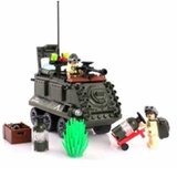 启蒙拼装玩具 乐高式拼装积木 814装甲车 军事系列 塑料积木