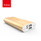 羽博 i6充电宝合金大容量便携移动电源手机平板通用型10400毫安  银色(粉色)
