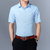 夏季男式短袖衬衫男士衬衫韩版修身青年纯色衬衣(天蓝色 XXXL)