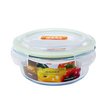 西派珂耐热玻璃保鲜盒儿童水果盒烤箱玻璃烘焙碗微波盒冰箱收纳盒(950ml白色盖子)