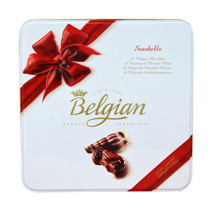 比利时进口belgian白丽人贝壳巧克力礼盒500g