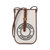Burberry博柏利/巴宝莉 女士徽标图案织物配皮单肩斜挎包手机包 80408771(米白色/棕色)