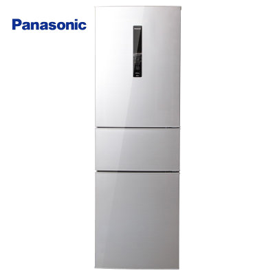 松下(Panasonic) NR-C32WPD1-S 316升L变频 三门冰箱(拉丝银) 电脑控温风冷无霜
