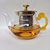 加厚耐热玻璃茶壶耐高温水果茶壶功夫茶具套装不锈钢过滤家用茶壶(400ml黄把福雅)