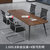 办公桌会议桌长桌条桌简约现代会议室工作台小型洽谈办公桌椅组合(1.6×0.8米+4张椅)