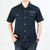 吉普盾   新品男士商务休闲纯棉修身大码青年衬衣短袖衬衫7111(深蓝色 4XL)