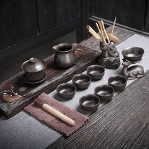 紫砂功夫茶具套装整套简约家用办公会客中式高端旅行茶壶茶道礼盒(套组六)