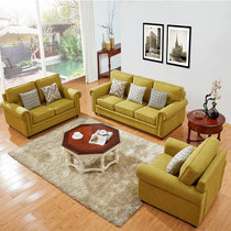左右布艺沙发简约现代田园大小户型客厅家具组合可拆洗布沙发DZY3603(配色布BH930-5 单+双+三人位)