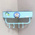 创意卡通免打孔墙上卫生间置物架吸壁式可爱卫浴收纳架浴室壁挂(三角架-叮当头款)