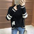 2018新款韩版半高领毛衣秋冬宽松套头学生厚款针织打底衫女(黑色 XL)