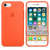 iPhone7/苹果8手机壳液态硅胶壳 苹果7plus保护套防摔软壳 iphone8plus手机套男女款外壳(橙红色 苹果8)