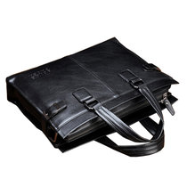 男包手提包单肩包斜跨包时尚商务男包包IPAD休闲包电脑包A4公文包K001(黑色)